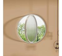 LFONDIGE Ventanas Redondas giratorias de Vidrio, Ventana de Ojo de Buey Redonda giratoria de aleación de Aluminio con Vidrio Templado, con película de protección Solar y Guantes para Dormitorio y Sal