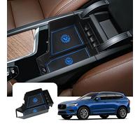 LFOTPP Caja de Almacenamiento de Reposabrazos para Vol-vo XC60 XC90 V60 S60 V90 S90 2017-2023, Organizador de Consola Central con Alfombrilla Antideslizante, Accesorios del Coche (Azul)