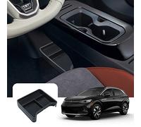 LFOTPP Compatible con V W ID.4 ID.5 GTX Pro 2021 2022 Reposabrazos Caja de Almacenamiento Debajo, ID.4 ID.5 Bandeja de Apoyabrazos Organizador de Consola, Accesorios de Coche (Negro)