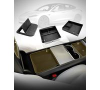 LFOTPP Organizador de consola central para Nuevo Tes-la Model 3 Highland + Bandeja de almacenamiento de reposabrazos + Bandeja de caja oculta de reposabrazos, Accesorios Model 3 Highland 2024 2025 [3