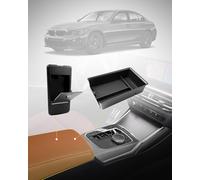LFOTPP Para B M-W Serie 3 G20 G21/ Serie 4 G22/ i3 G28 i4 G26 2019-2024 2025 Consola Central Caja de Almacenamiento + Bandeja Oculta, G20 G21 G22 Organizador Accesorios [2 piezas]