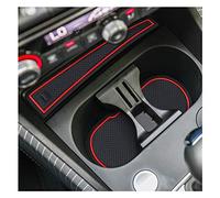 LFOTPP Q2 Alfombrillas de goma, soporte para bebidas, insertos de goma, para consola central, esteras para puertas, 11 unidades (rojo)