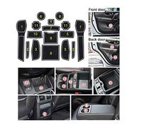 LFOTPP Qashqai J11 Alfombrillas Antideslizantes de Goma, Posavasos Alfombra Apoyabrazos Coche Interior Accesorios 16 Piezas (Blanco)