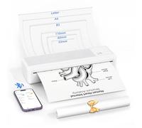 LFPERT Impresora térmica portátil Bluetooth A4, P83, impresora inalámbrica móvil sin tinta, compatible con iOS y Android, soporte para papel térmico A4 y carta de 8.5 x 11 pulgadas, se adapta a viajes