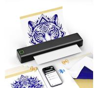 LFPERT P84 Impresora Térmica Plantillas Tatuaje, Bluetooth, Negra | Compatible móvil, tableta y PC. Crea plantillas nítidas para estudios de tatuaje y principiantes
