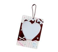 LfrXtra Cake-Inspired Acrylic Card Protector 3Inch Lightweight with Bag Charm Decoration Anime Inspired Card Holder for Girls