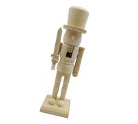 LfrXtra Cascanueces De Madera Sin Pintar Pintura Artesanal Figuras Soldados del Rey De Navidad Decoraciones De Marionetas Sin Terminar Adorno De Navidad
