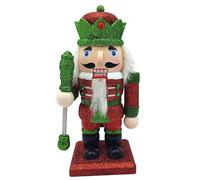 LfrXtra Decorativos Cascanueces De Madera Brillantes Rey Soldado 18 Cm Estatua De Escultura Adorno De Escritorio De Navidad Vintage Decoraciones para Hogar Decoración Navideña