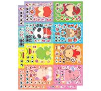 LfrXtra Funny Assemble Stickers Cartoon Animal Face Expression Kids Boys Girls Gifts Cartoon Animal Features Assemble Kids Stickers
