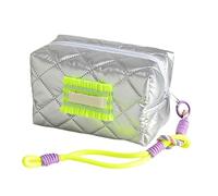 LfrXtra Home Lovely Bows - Bolsa de maquillaje de piel sintética, bolsa de cosméticos de gran capacidad, bolsa de almacenamiento para lápiz labial, bolsa de lavado para mujer, T 3, 16x9x9cm