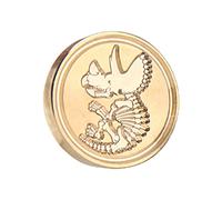 LfrXtra Sello De Cera Cabezal Sellado Serie Dinosaurios Fósil para Paleontología Cabezas Sello Fósil Geológico Tallado Arqueólogo Sin