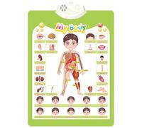 LfrXtra Talking Wall Chart For Kids Fun Educational Toy For Boys Girls Interactive Cognitive Skill Sounding Wall Chart Educational Toys For Toddler