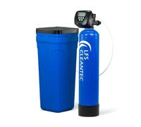 LFS CLEANTEC IWSC 2000 - Ablandador de agua para 5 - 6 personas, multifamiliar, depósito de sal independiente para intervalos de recarga largos, kit de conexión sin bloque de montaje