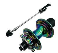 LFSPHQEC Mountain Road Bike Rear Hub 24/28/32/36 Hole 5 Bearings 6 Pawls 120 Click Disc Brake Quick Release(QR) HG for 7/8/9/10/11/12 Speed Cassette(Iridescent 32 Holes Quick-Release)