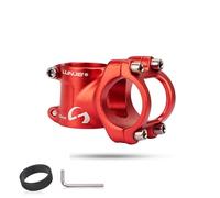 LFSPHQEC Varilla de bicicleta de montaña 25,4/31,8 mm, Varilla corta, elevación de manillar, aleación de aluminio CNC para bicicleta de descenso de engranaje fijo (Red 31,8 x 35 mm)