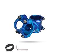 LFSPHQEC Varilla de bicicleta de montaña 25,4/31,8 mm, Varilla corta, elevación de manillar, aleación de aluminio CNC para bicicleta de descenso de engranaje fijo (Purple-Blue 31,8 x 35 mm Mountain)