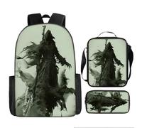 lFTEGUFKXS Bolsa para libros góticos Campus Escuela Primaria Ligera Reducción de Peso Mochila Halloween Gran Capacidad Niño Bolsa de Librería Juego de Tres Piezas, Schoolbag11, 43x13x14cm, Casual