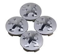 LFWCZS Coche Tapacubos para Peugeot 1007,Tapa de Cubo Central Tapas Centrales para Bujes Juego de Tapacubos Prueba de Polvo/con Logo Llantas Tuercas de Rueda Accesorios,Silver