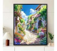 Lfynior Kit de Punto de Cruz Paisaje 14CT Kit de Bordado Contado 40cmX50cm Bordado con Patrón Completa Impreso DIY con Hilos y Tela para Niños o Adultos Principiantes Contado Estampados Mano Hacer