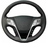 LFZDFSD Funda de Volante Cosida a Mano para Hyundai para Santa fe 2013-2018 Funda para Volante de Coche