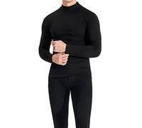 Lfzhjzc Ropa Interior térmica para Hombre,Calor Que no Deja Marcas,Ropa Interior Larga para Hombre, para Correr, Ciclismo, esquí, Moto, Trabajo al Aire Libre en Invierno (Color : Black, Size : 4XL)