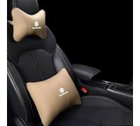 LFZNB Cojín ergonómico para Asiento de Coche con Espuma viscoelástica y Soporte para el Cuello y la Espalda para Suzuki .,Beige