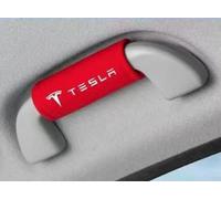 LFZNB Protector de Manilla de Puerta, Tejido de Pelo Corto, Resistente al Polvo y a los arañazos, Duradero, Funda para Freno de Mano, Apto para Modelos Tesla .,Red