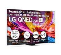 LG 100QNED86A6A - Smart TV QNED EVO MiniLED 4K, 100", Serie 86, α8 Gen2 AI, webOS 25, Dynamic Tone Mapping Pro (2040 Zonas), VRR 144Hz, AMD FreeSync Premium, Dolby Vision, Dolby Digital Plus, Negro