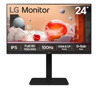 LG 24BA450-B Monitor PC 60,5 cm [23.8] 1920 x 1080 Pixel Full HD Nero (LG 24BA450-B - LED monitor - 24 [23.8 viewable] - 1920 x 1080 Full HD [1080p] @ 100 Hz - IPS - 250 cd/m?? - 1300:1 - 5 ms - HD
