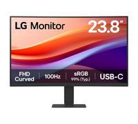LG 24U421A-B Monitor, 23.8", FHD, Curvo 1500R, Panel VA, 1920 x 1080, 100Hz, 5ms, USB Tipo-C, sRGB 99%, Ajuste Inclinación, Negro Mate