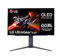 LG 27GR95QE-B - Monitor Ultragear Gaming 27 Pulgadas, OLED: 2560x1400, 16:9, 200cd/m², 1.5M:1, 0.03ms, 240Hz, DCI-P3 superior al 90%, HDR10, HDMI 2.1x2, DPx1, USB-Ax3, AMD FreeSync Premium, Negro