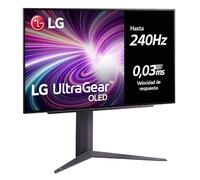 LG 27GS93QE-B - Monitor Ultragear, Monitor OLED, 27 Pulgadas, 2560x1440, 16:9, 0,03 ms, 240 Hz, Clasificación F, G-Sync Compatible y FreeSync Premium Pro, Morado Grisáceo, Negro - Flat