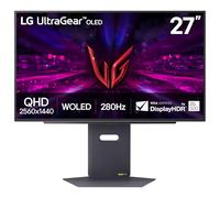 LG 27GX700A-B Ultragear QHD (2560 x 1440) Pantalla para Juegos OLED, 280 Hz, 0,03 ms, NVIDIA G-Sync, AMD FreeSync Premium Pro, VESA DisplayHDR TrueBlack500, hasta DCI-P3 99,5%, HDMI 2.1, Negro