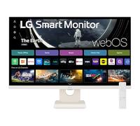 LG 27SR50F-W Monitor inteligente de 27 pulgadas FHD (1920 x 1080), visualización IPS WebOS 23, HDR 10, x2 altavoces integrados, AirPlay 2, visualización compartida, Bluetooth, aplicación ThinQ