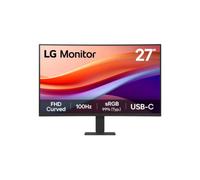 LG 27U421A-B Monitor, 27", FHD, Curvo 1500R, Panel VA, 1920 x 1080, 100Hz, 5ms, USB Tipo-C, sRGB 99%, Ajuste Inclinación, Negro Mate