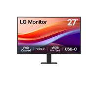 LG 27U421A-B Monitor, 27", FHD, Curvo 1500R, Panel VA, 1920 x 1080, 100Hz, 5ms, USB Tipo-C, sRGB 99%, Ajuste Inclinación, Negro Mate