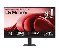 LG 27U631A-B Monitor, 27", QHD, Panel IPS, 2560 x 1440, 100Hz, 5ms, USB Tipo-C, sRGB 99%, Ajuste Inclinación, Negro
