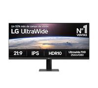 LG 29U511A-B - Monitor UltraWide 29" (2560x1080), 21:9, Panel IPS UWFHD, HDR10, 100Hz, 5ms (GtG), Super Resolution+, Negro con Textura, FlickerSafe, Dual Controller, Inclinación Ajustable, Multitarea