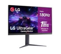 LG 32GS75Q-B - Monitor Gaming Ultragear, 32", IPS, 2560x1440, 16:9, 180 Hz, 1 ms/HDR10/G-Sync Compatible/FreeSync, No Curvo, Inclinación/Pivotable, Negro