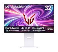 LG 32GS95UV Ultragear OLED Monitor de Juego, UHD, 240Hz, 0,03 ms, DisplayHDR, True Black 400, AMD FreeSync Premium Pro NVIDIA G-Sync HDMI 2.1 DisplayPort, inclinación, Altura, Soporte Giratorio