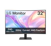 LG 32MR50C-B Monitor Curvado FHD de 32 Pulgadas 100Hz, AMD FreeSync, Control en Pantalla, sincronización de acción dinámica, estabilizador Negro, Soporte de inclinación (HDMI), 2023