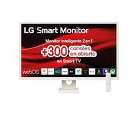 LG 32SR50F-W - Smart Monitor, Panel IPS, Full HD 1920x1080, 32" | Formato 16:9, HDR10, Brillo 250 cd/m², sRGB 99%, 2 HDMI, 2 USB y AirPlay 2, Altavoces 2x5W, webOS 23, Blanco
