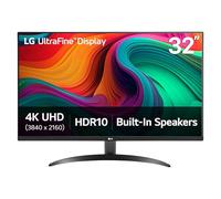 LG 32UR500K-B Ultrafino 32 pulgadas 4K UHD (3840x2160) Monitor de computadora HDR10 Altavoz incorporado x2 Control en pantalla Modo Lector Parpadeo Seguro Diseño Sin Fronteras HDMIx2 DisplayPort Negro