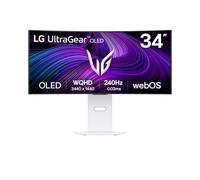 LG 34GX90SA-W.AEU, Monitor Gaming Ultragear 34", 3440 x 1440, 240 Hz, OLED Curvo 800R, WQHD, < 1ms, G-Sync Compatible y FreeSync Premium, DCI-P3 98,5%