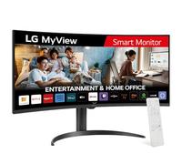 LG 34SR65QC-B - MyView Smart Monitor, 34", Panel VA, (3440x1440), 21:9, 100 Hz, 10ms Clasificación F, ThinQ App y Alexa, Negro