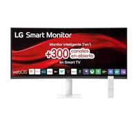 LG 34U601SA-W - Smart Monitor 34" Panel VA (3440 x 1440), 100 Hz, 5 ms (GtG), webOS 24, Pantalla Táctil, 4K, Incluye Channels y Portal Gaming, Inclinación Ajustable, Blanco