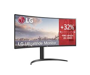 LG 34WP75C-B - Monitor UltraWide Ultrapanorámico Curvo 34 pulgadas, 21:9, Panel VA: 3440x1440, 160Hz, 300cd/m², 3000:1, sRGB mas 9%, AMD FreSync Premium, 5ms (1ms MBR), HDR10, USB Type-C, Color Negro