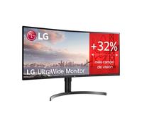 LG 35WN65C-B - Monitor UltraWide Ultrapanorámico Curvo 35 pulgadas, 3440x1440, VA LED, 21:9, HDMIx2, DPx1, USB-Ax3, HDR10, Altavoces 2x7W, 1ms, 100Hz, Inclinación Ajustable, Color Negro