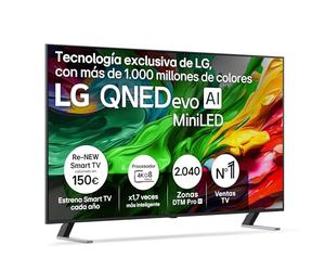LG 65QNED85A6C - TV 65", 4K QNED EVO, Smart TV, WebOS 25, Procesador Potente e Inteligente, MiniLED AI, Super Upscaling, Dolby Vision y Dilgital Plus, Alexa/Google Assistant, Negro