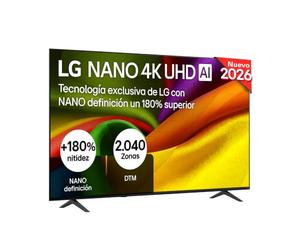 LG 75NU850B6LA - Smart TV Nano 4K UHD AI NU85 75 Pulgadas, Sin Reflejos al 94%, webOS 26 AI Gemini, Procesador Inteligente α7 AI Processor 4K Gen9, HDR10 Pro, 4K Super Upscaling, Dolby